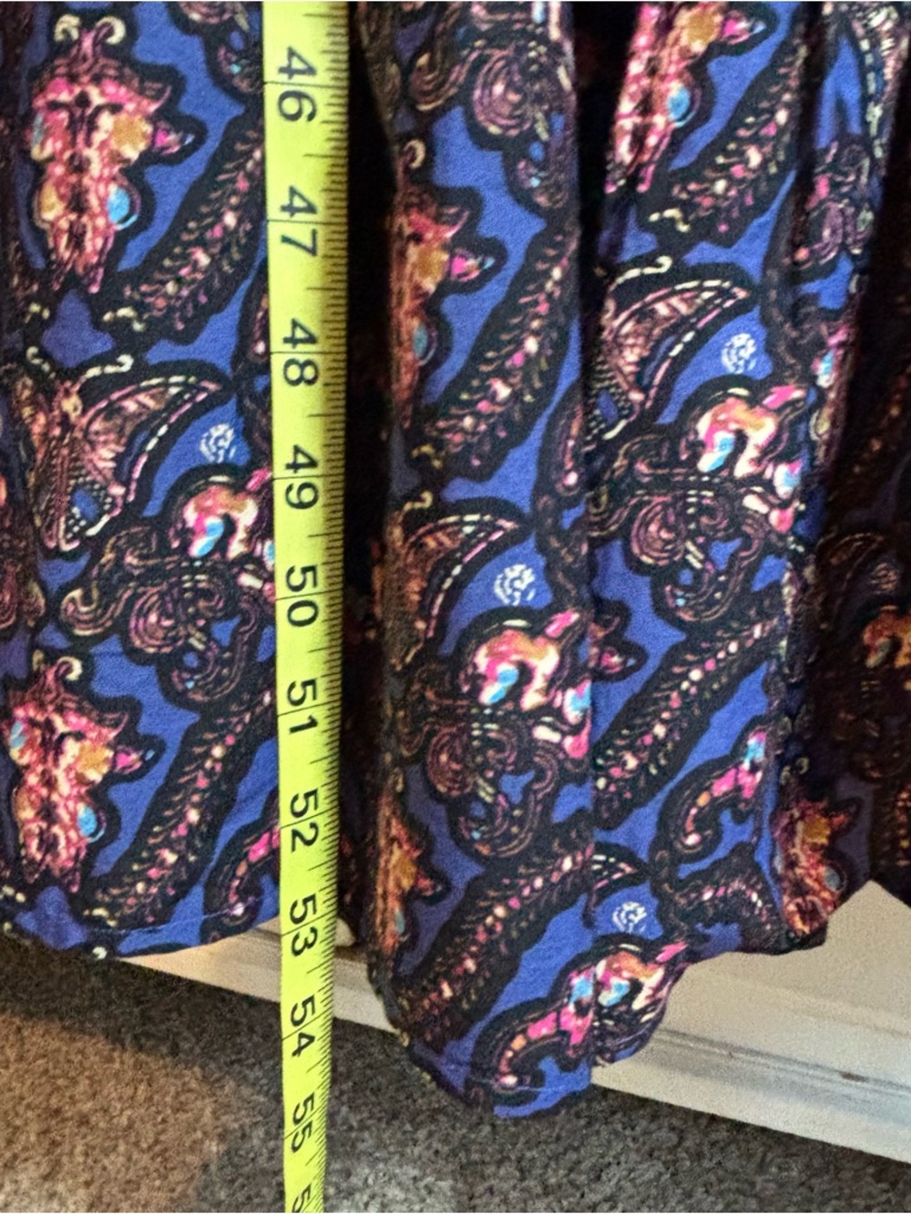 Caroline Constas Navy Pansy Print Maxi Dress Ruffle Strap Cotton S NWT - Picture 11 of 16